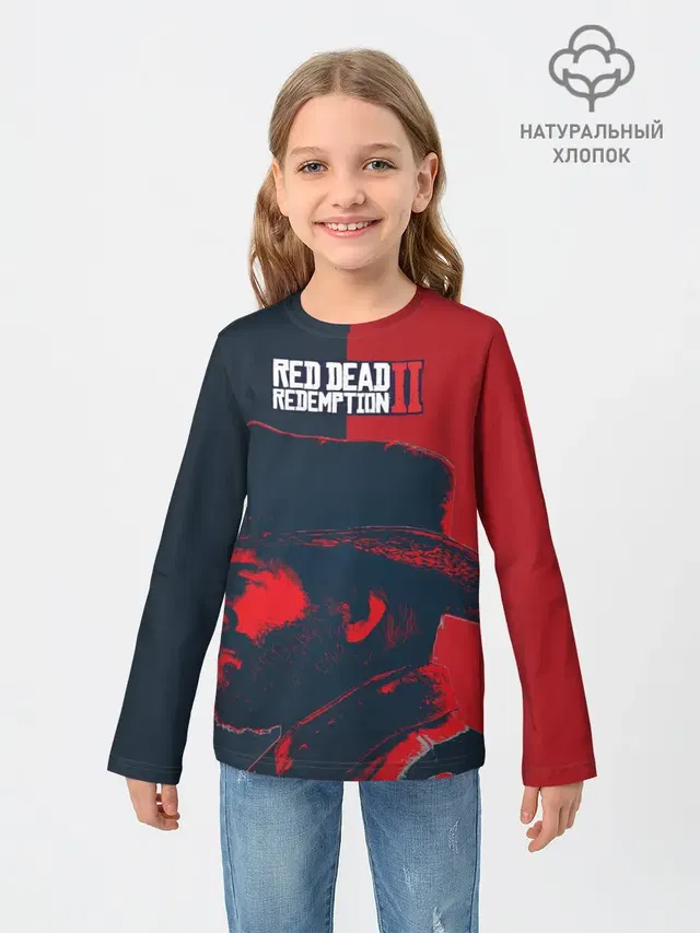 Детский лонгслив с принтом «RDR2 Артур»