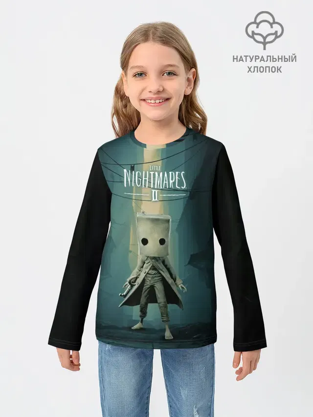 Детский лонгслив с принтом «Mono Little Nightmares»