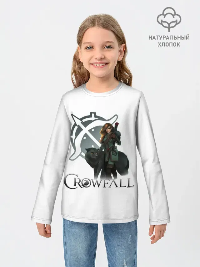 Детский лонгслив с принтом «Crowfall Ranger»