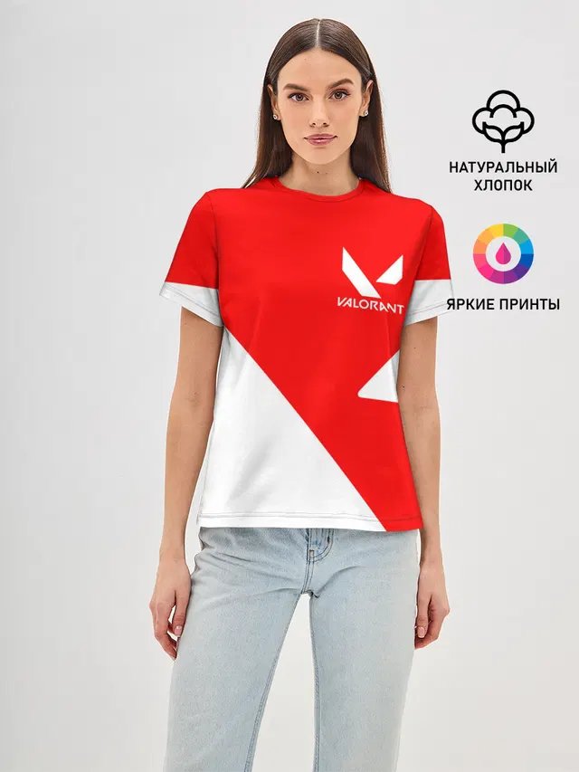 Женская базовая футболка с принтом «Logo»