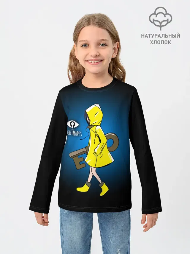 Детский лонгслив с принтом «Yellow raincoat»