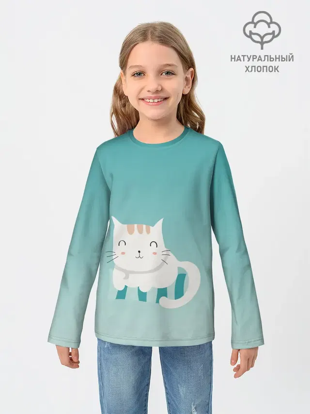котик на подстилке