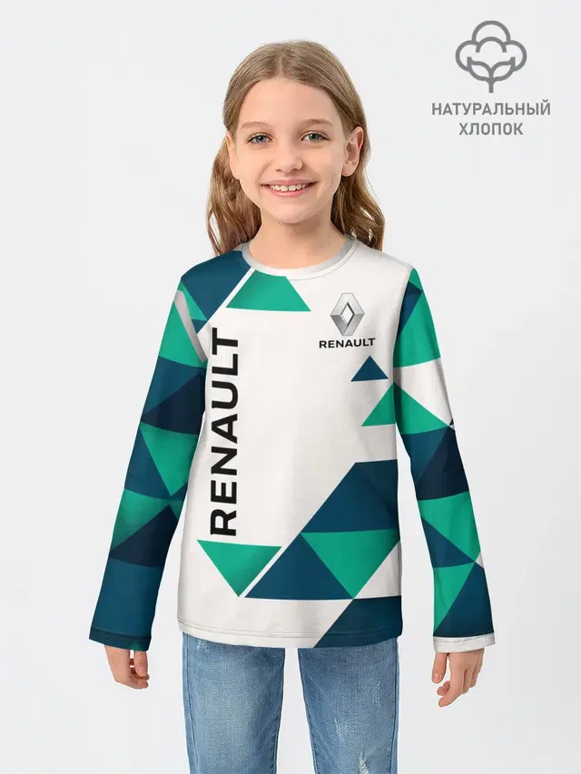 Детский лонгслив с принтом «Renault»