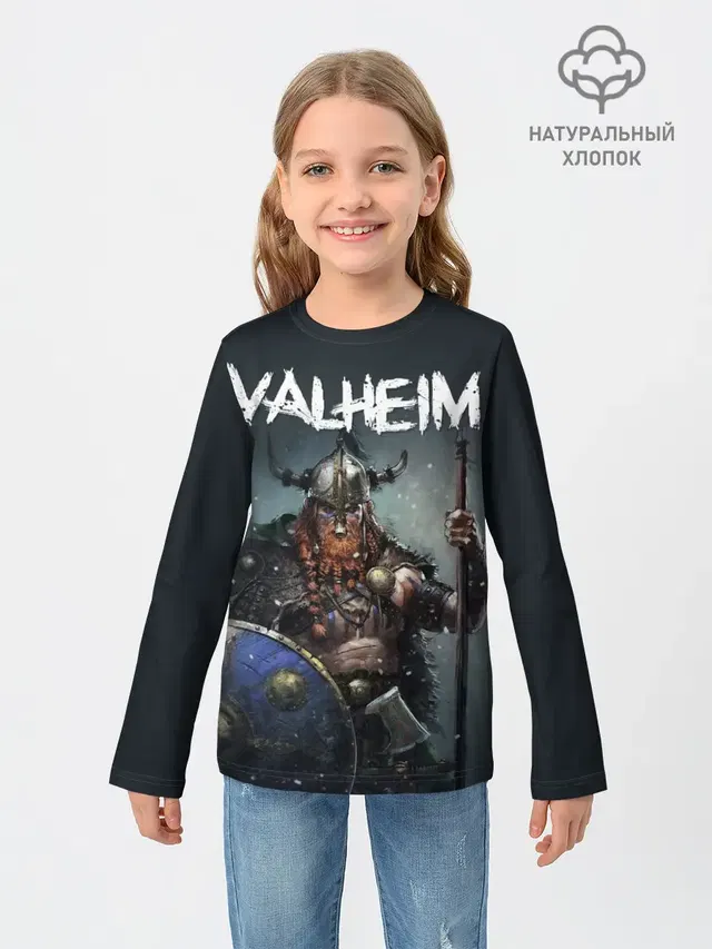 Детский лонгслив с принтом «Valheim»
