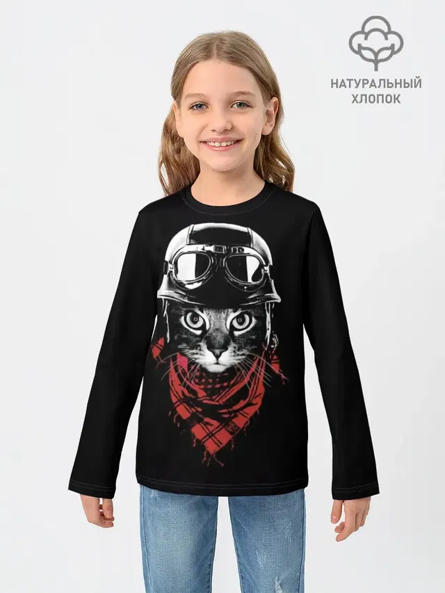 Кот в каске