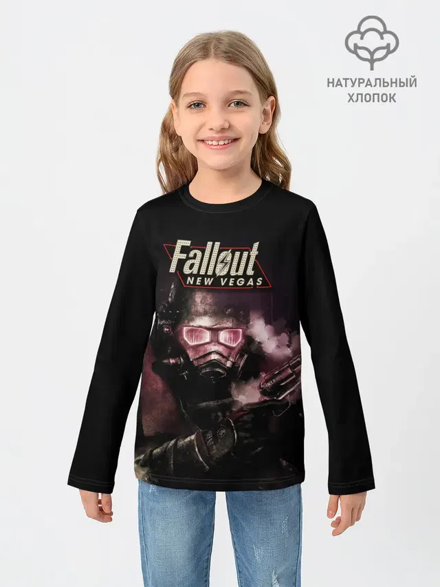 Детский лонгслив с принтом «Fallout — Фаллаут Нью Вегас»