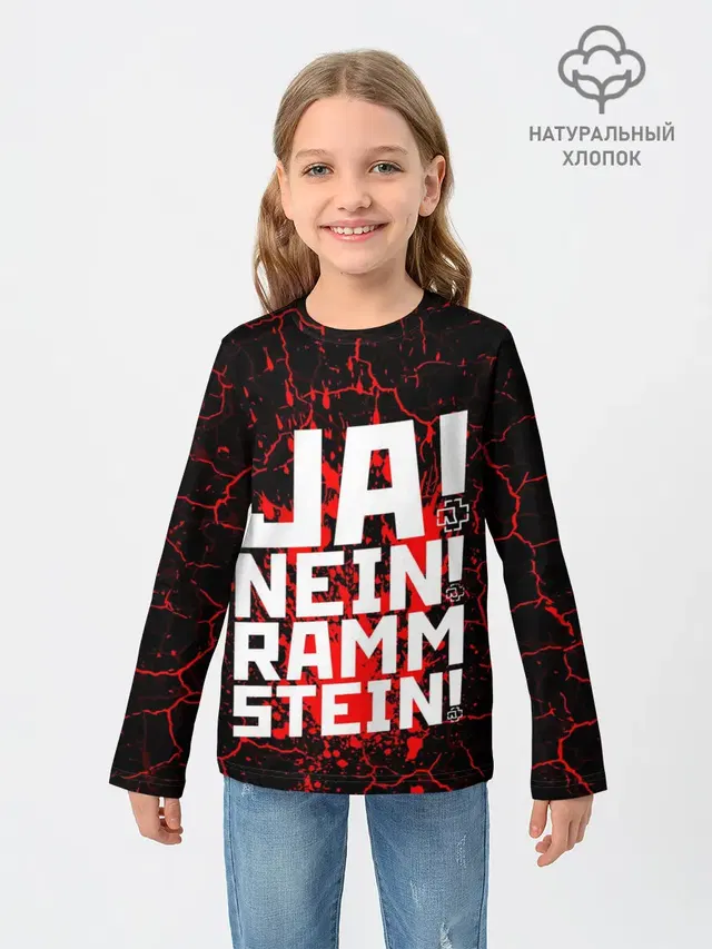 Детский лонгслив с принтом «Rammstein»