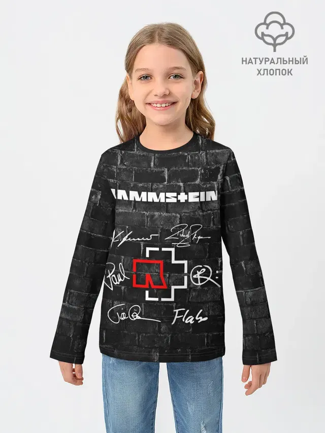 Детский лонгслив с принтом «Rammstein»