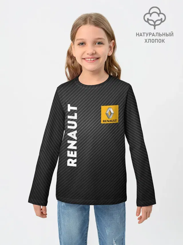 Детский лонгслив с принтом «Renault logo»