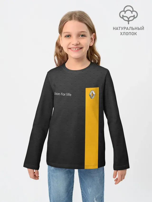 Детский лонгслив с принтом «Renault»