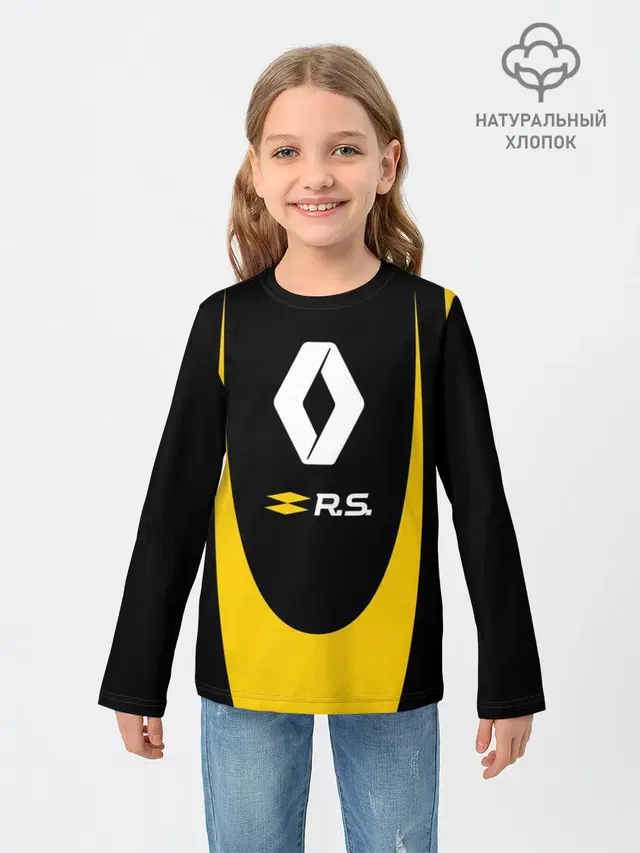 Детский лонгслив с принтом «Renault Sport»