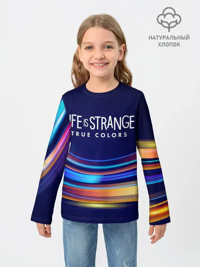 Детский лонгслив с принтом «True Colors — Life is Strange: True Colors»