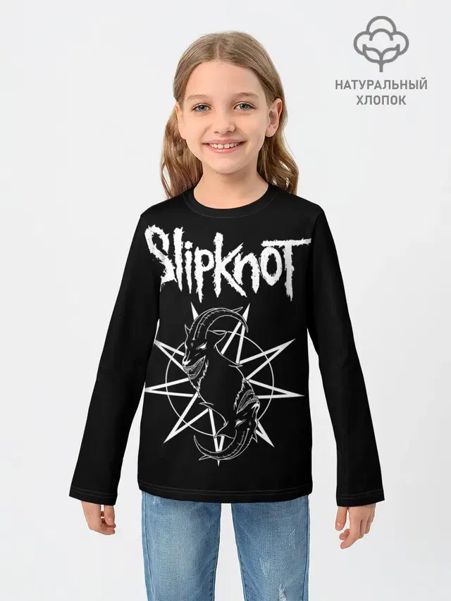 Детский лонгслив с принтом «Slipknot — Skipknot»