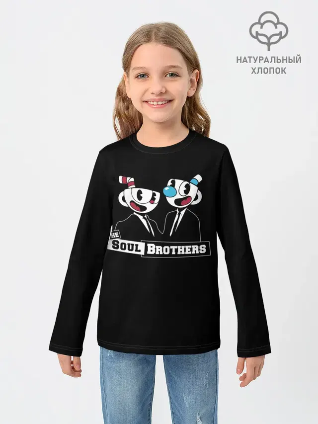 Детский лонгслив с принтом «The Soul Brothers»
