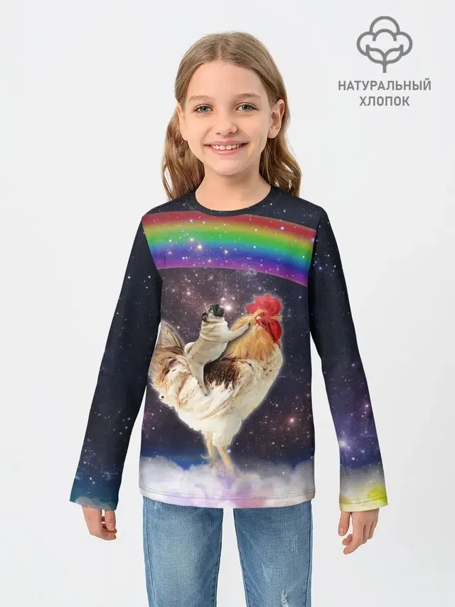 Мопс на курице в космосе