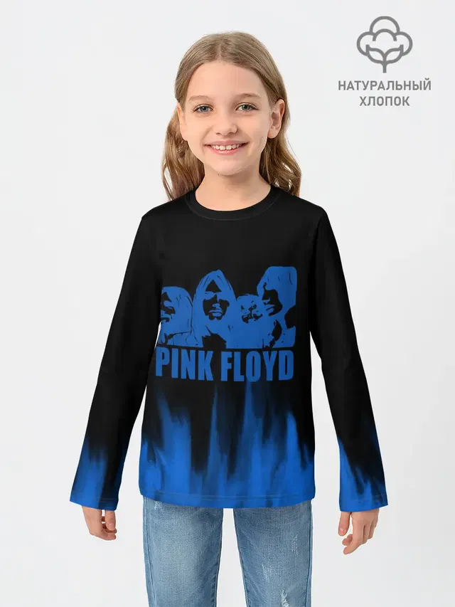 Детский лонгслив с принтом «pink rloyd»