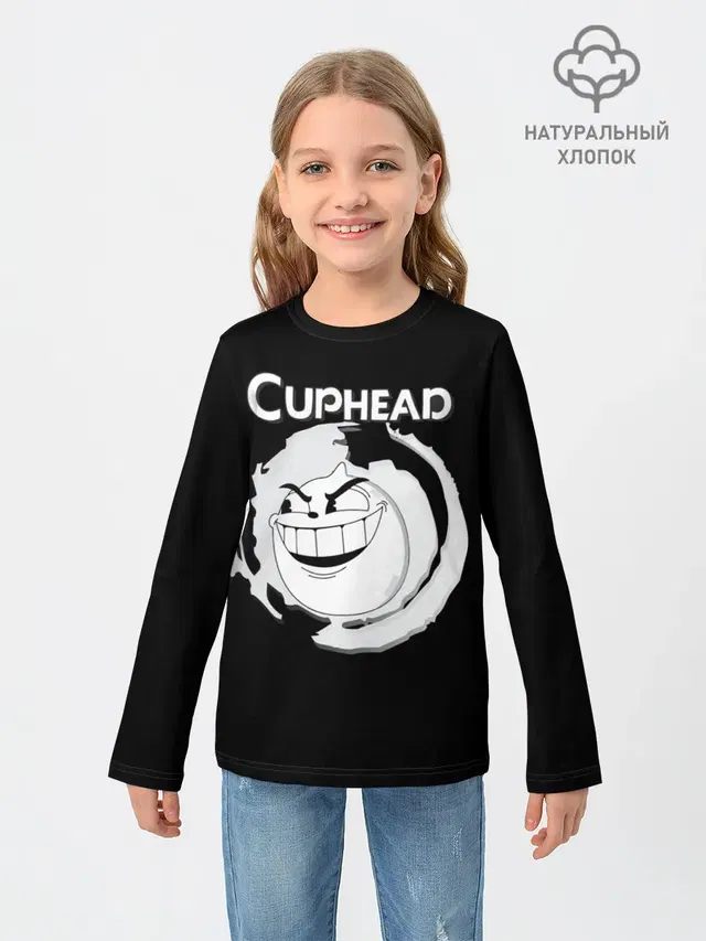 Детский лонгслив с принтом «босс caphead»