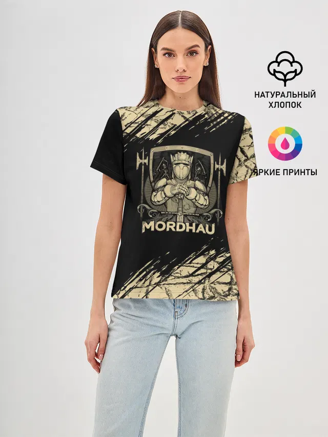 Женская базовая футболка с принтом «Разные игры — Mordhau»