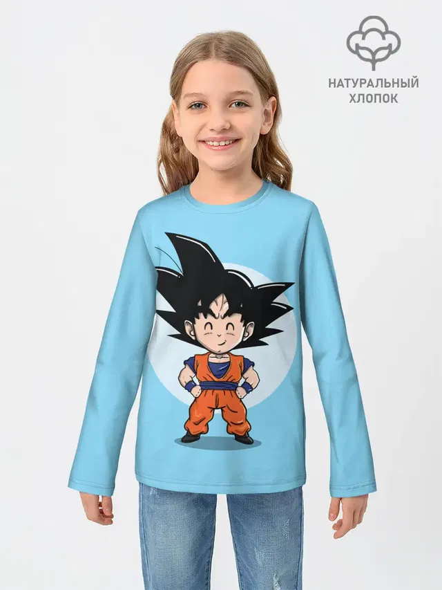 Детский лонгслив с принтом «Sweet Goku»