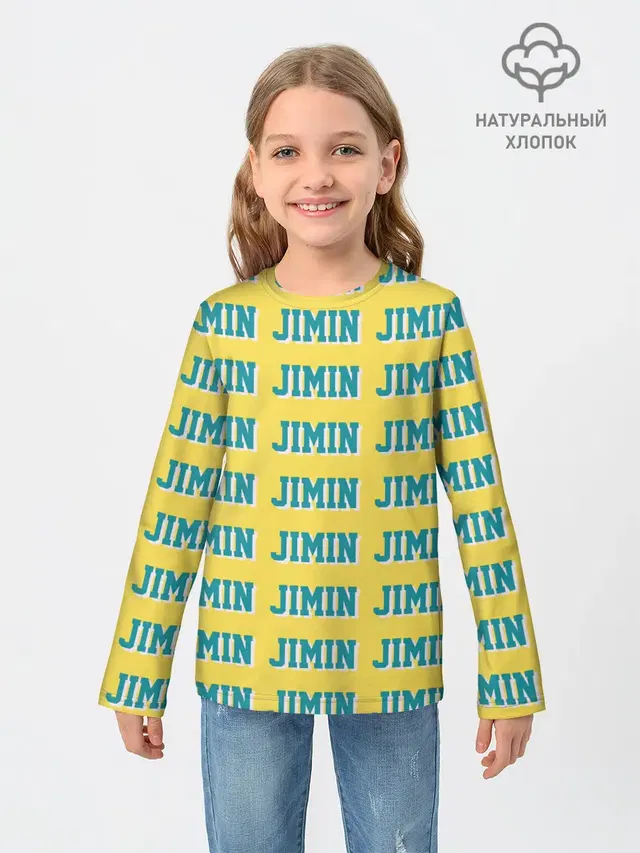 Детский лонгслив с принтом «BTS — Jimin»