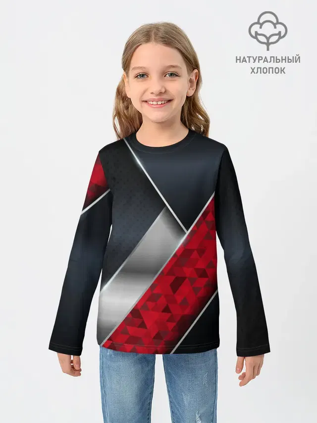 3D BLACK AND RED METAL