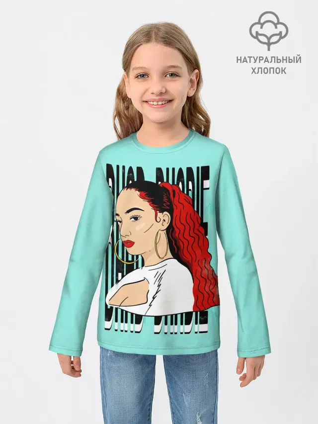 Детский лонгслив с принтом «Bhad Bhabie — Bad Bhabi»