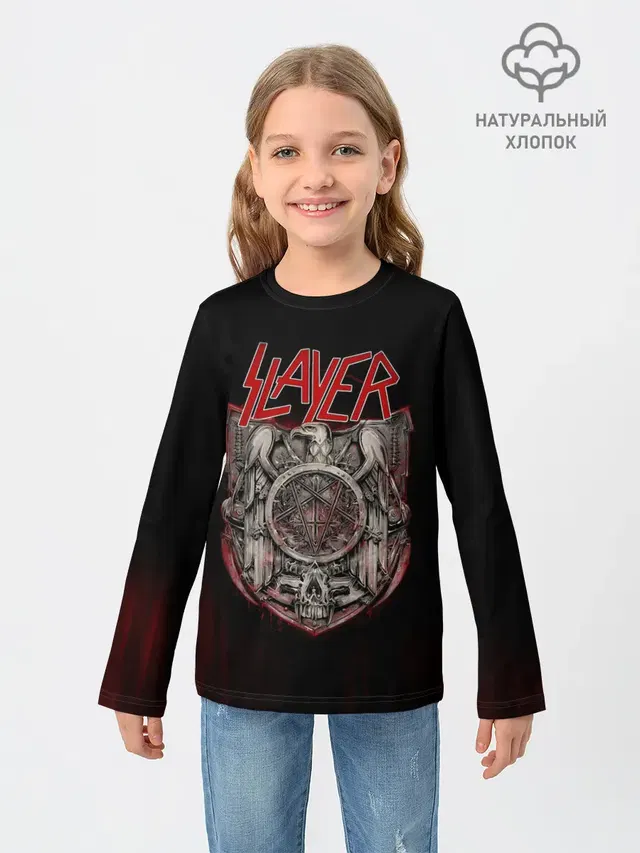 Детский лонгслив с принтом «Slayer»