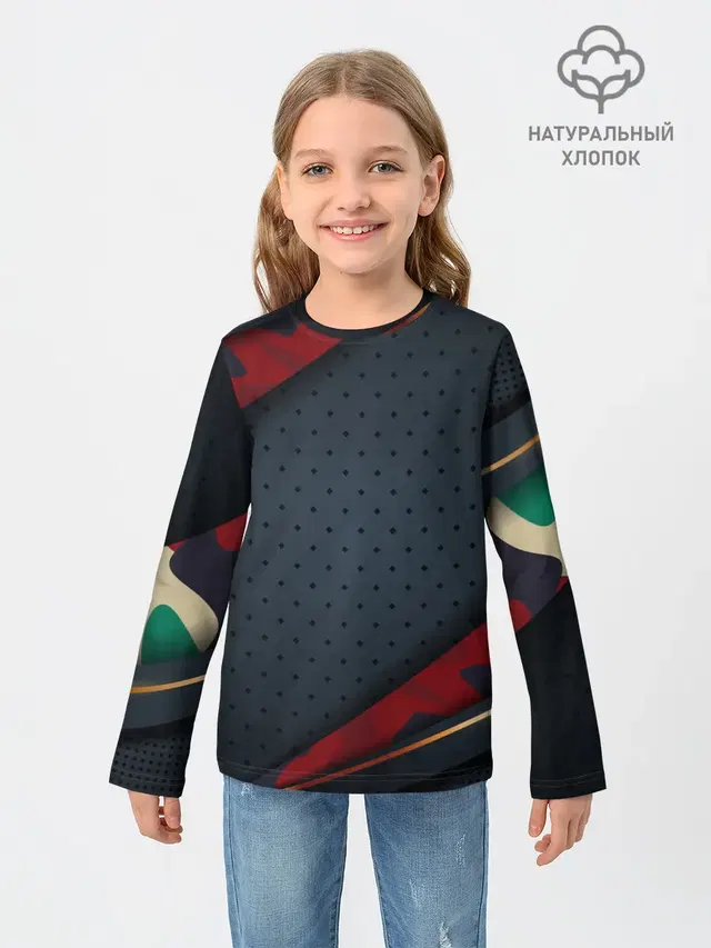 3D Dark red & black