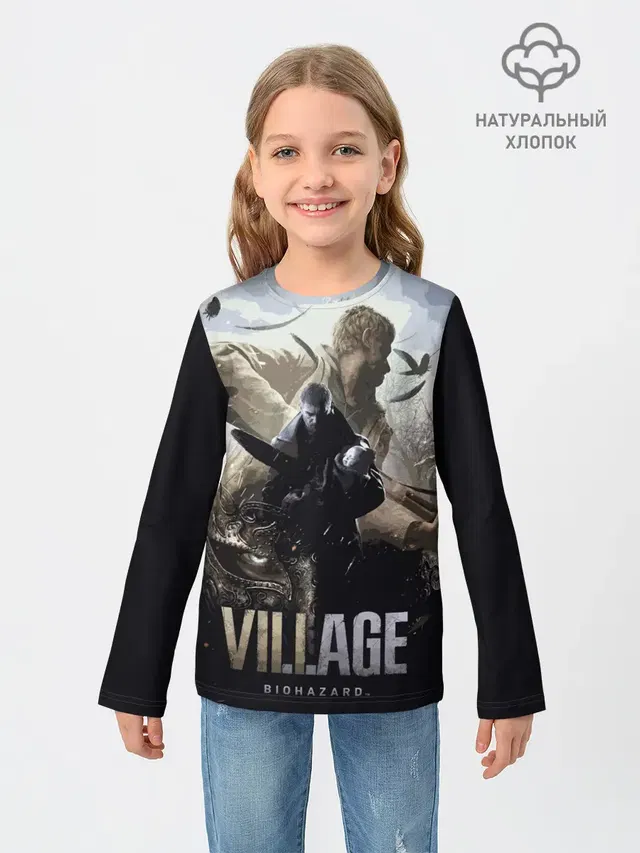 Детский лонгслив с принтом «Biohazard — Resident Evil: Village»