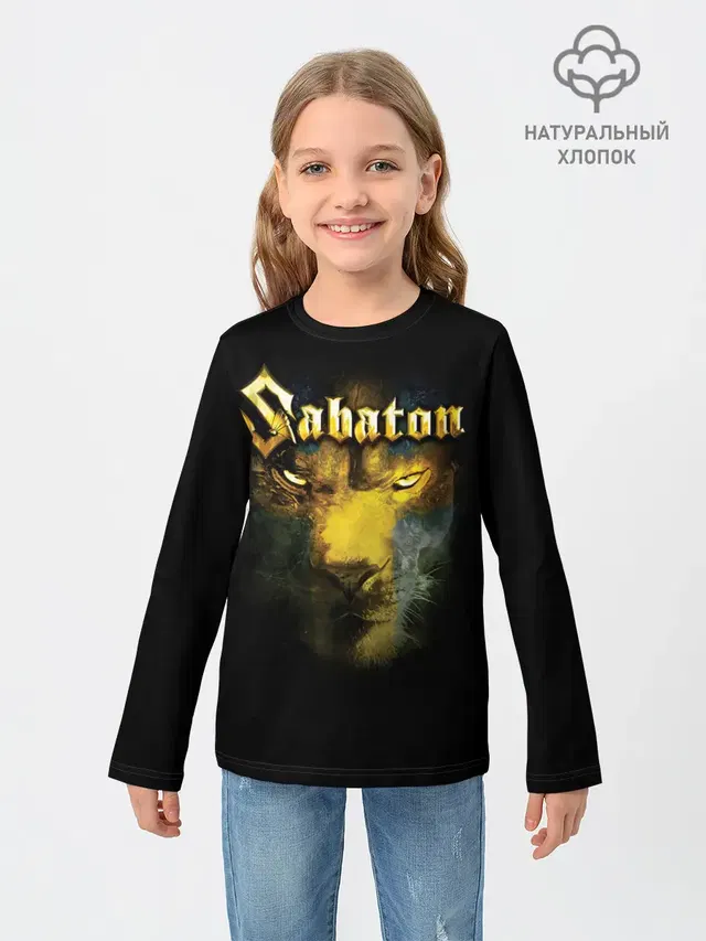 Детский лонгслив с принтом «Lion»