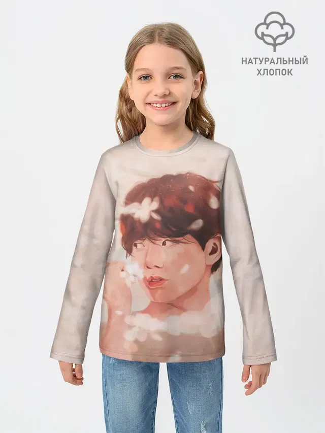 Детский лонгслив с принтом «BTS — J-Hope ART»