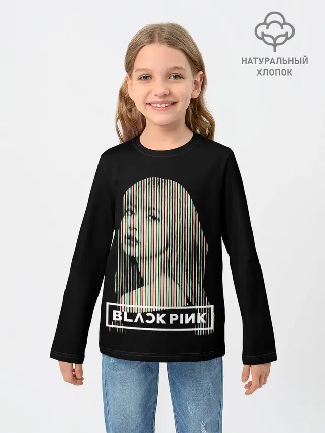 Детский лонгслив с принтом «BlackPink — Lisa BP»