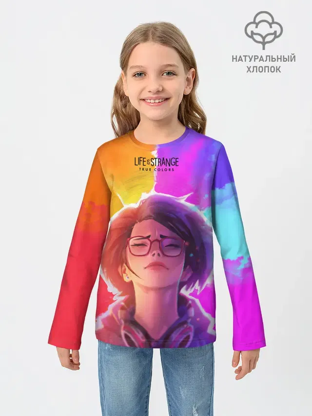 Детский лонгслив с принтом «Life Is StrangeTrue Colors»