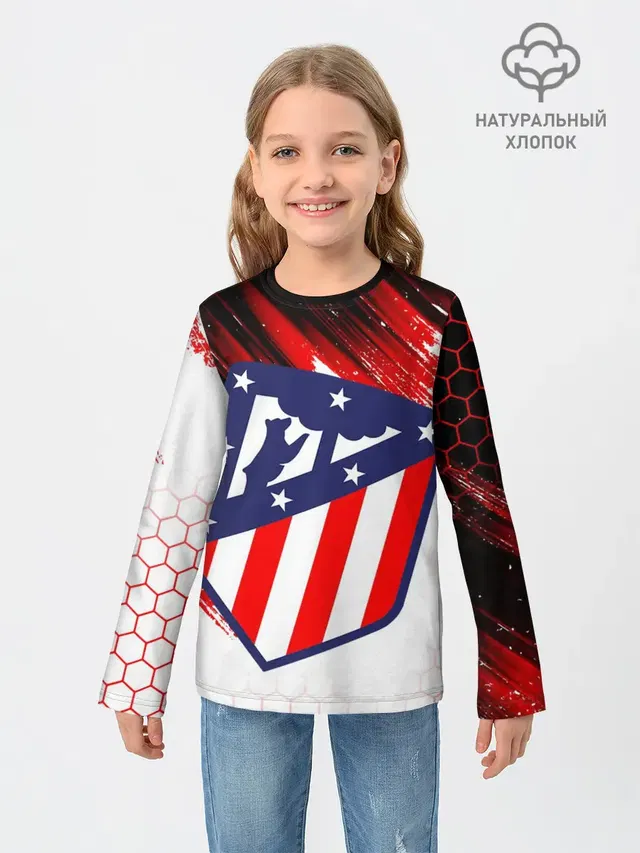 Детский лонгслив с принтом «ATLETICO DE MADRID»