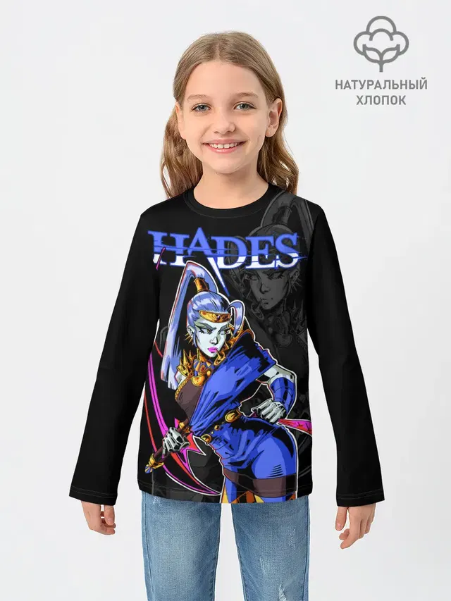 Детский лонгслив с принтом «Hades Megaera»