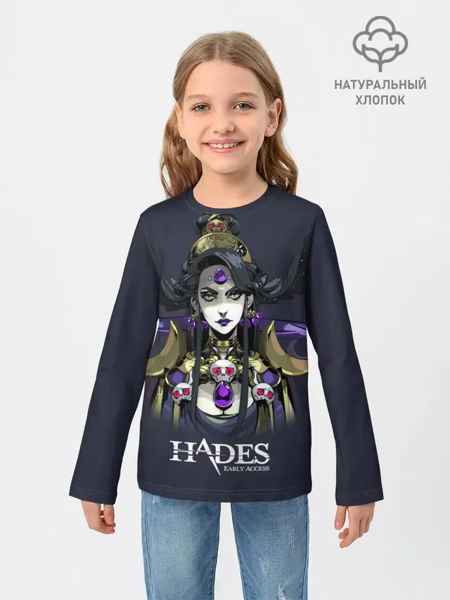 Детский лонгслив с принтом «Hades — Hades Nyx»