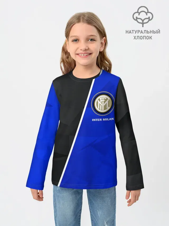 Детский лонгслив с принтом «Football — INTER MILAN»