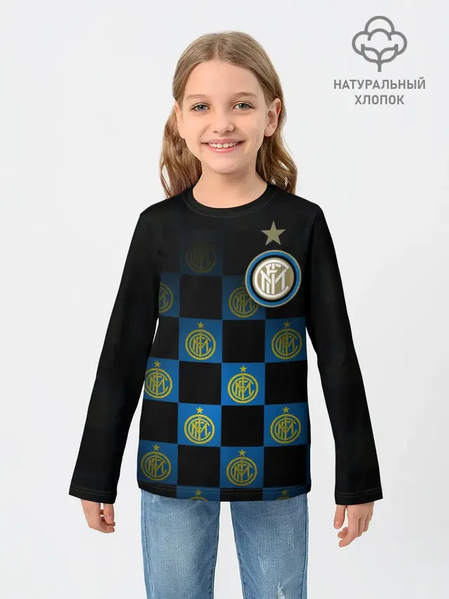 Детский лонгслив с принтом «Интер — INTER MILAN»