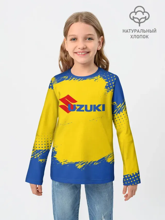 Детский лонгслив с принтом «Suzuki»