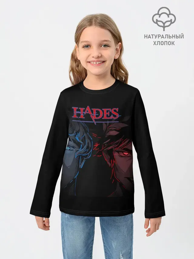 Детский лонгслив с принтом «Hades Zagrei Загрей»