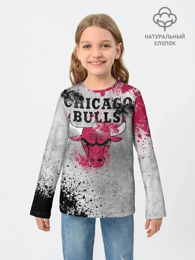 Детский лонгслив с принтом «НБА — CHICAGO BULLS [8]»
