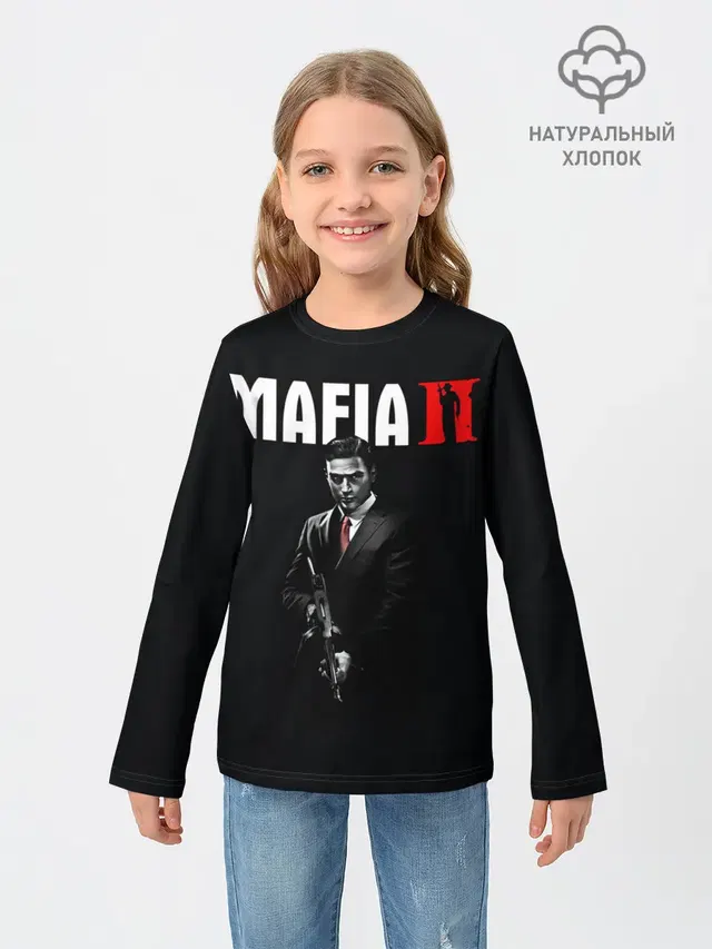 Детский лонгслив с принтом «Mafia — Месть Вито»