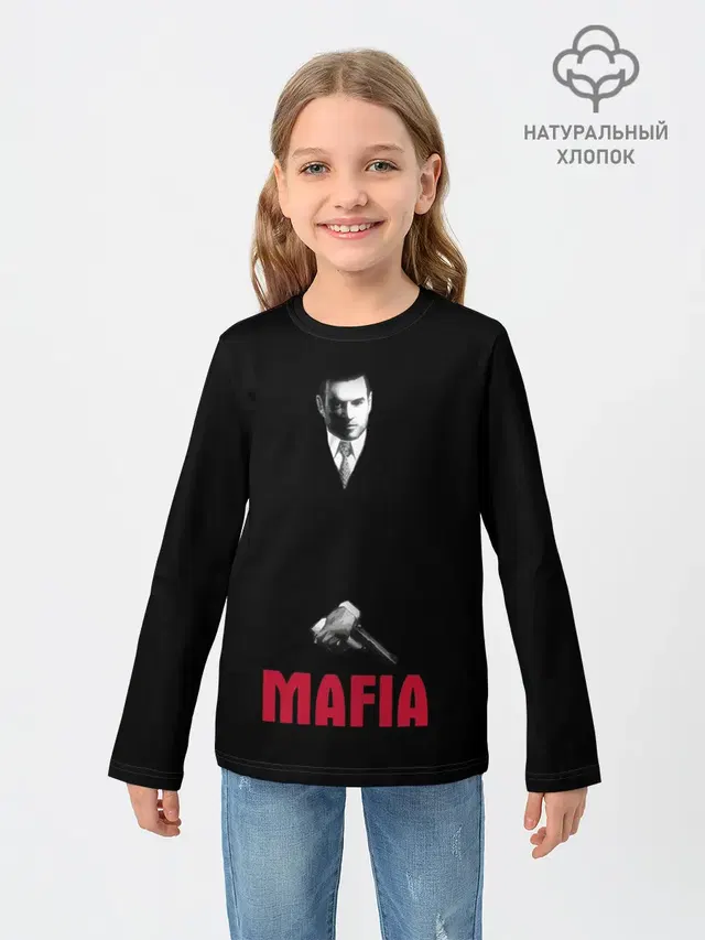 Детский лонгслив с принтом «Mafia — Томас Анжело»