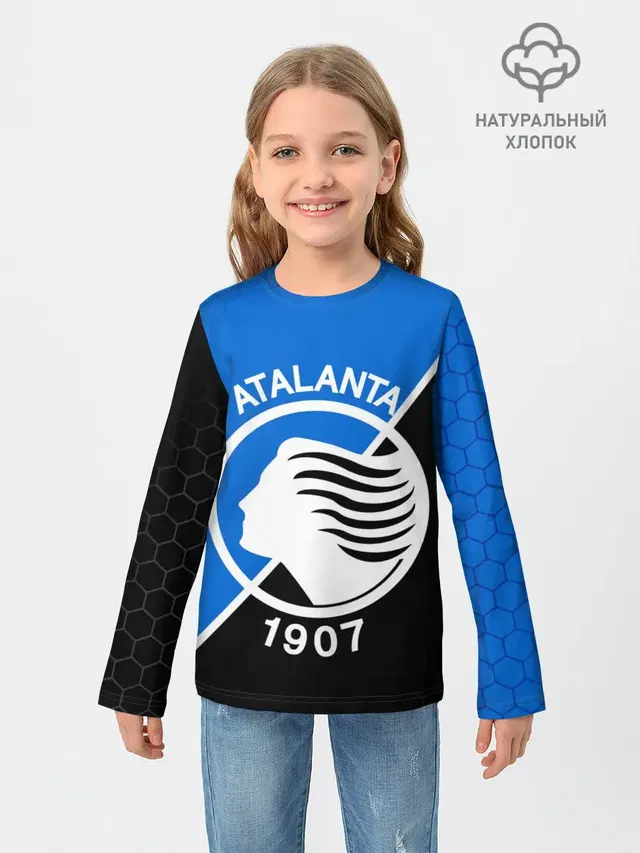 Детский лонгслив с принтом «FC Atalanta — ФК АТАЛАНТА»