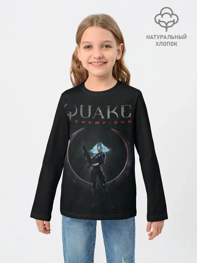 Детский лонгслив с принтом «Quake — Агент постижения»