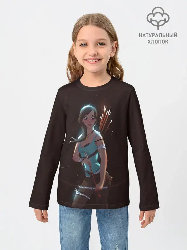 Детский лонгслив с принтом «Sweet Lara»