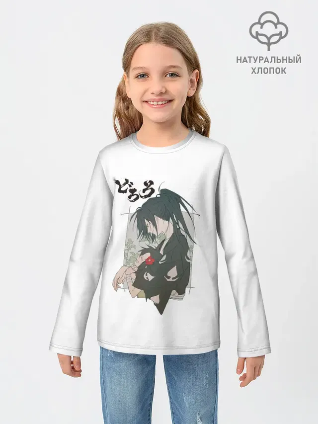 Детский лонгслив с принтом «Dororo Хяккимару»