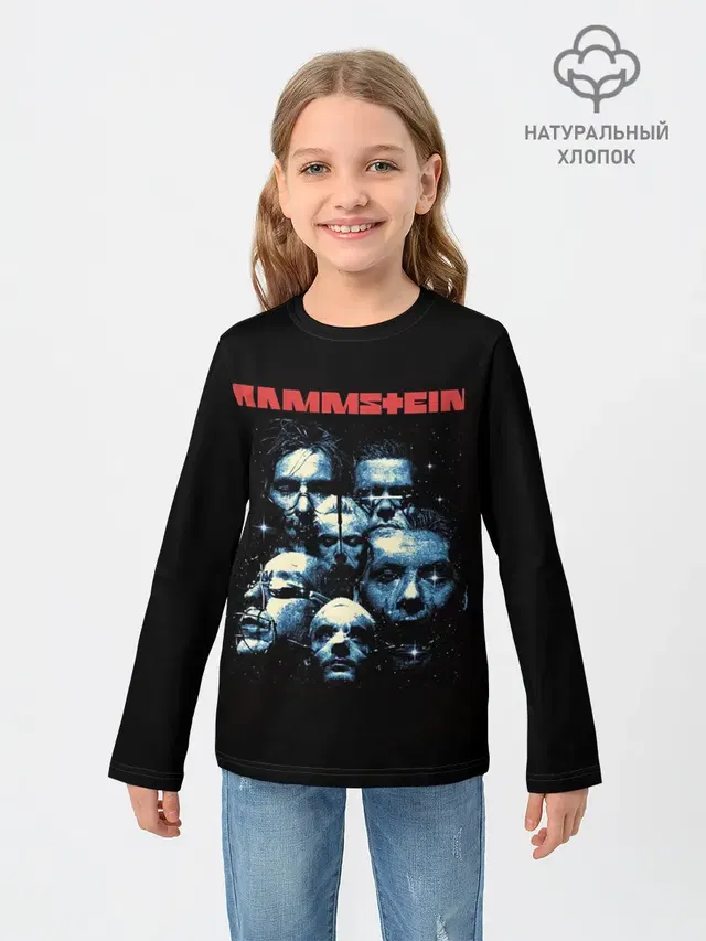 Детский лонгслив с принтом «Rammstein — Rammstine band»