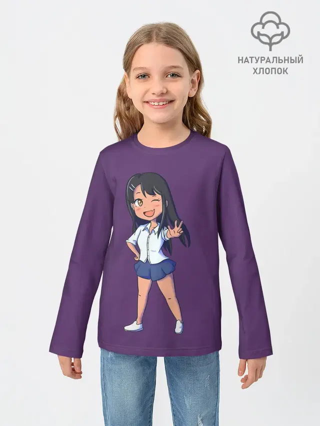 Детский лонгслив с принтом «Ms. Nagatoro»