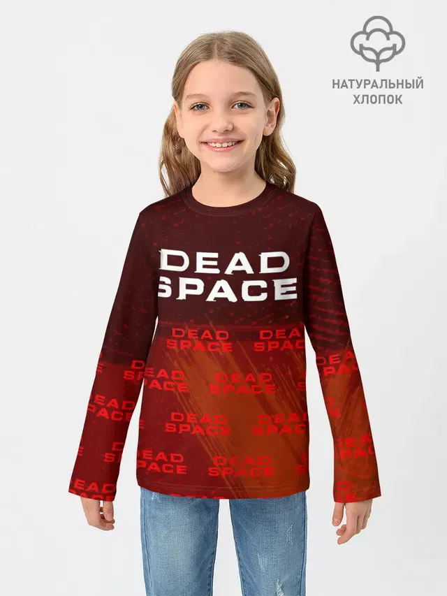 Детский лонгслив с принтом «Dead Space — Дэд Спейс - Краска»